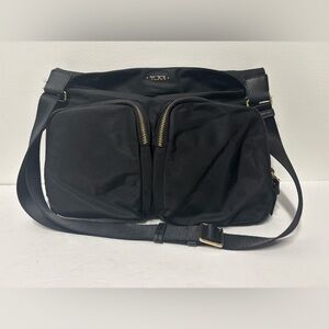TUMI Voyageur Saddler Nylon Black Crossbody Bag
